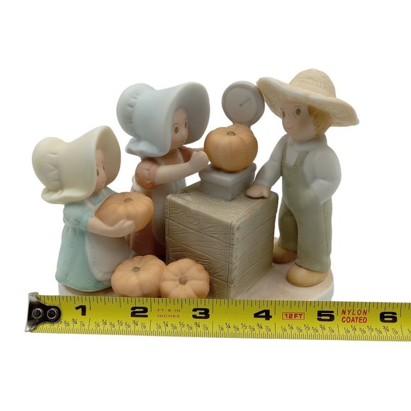 Home Interiors Homco Circle Of Friends Figurine Pumpkin Time Masterpiece Farmers - Picture 11 of 11